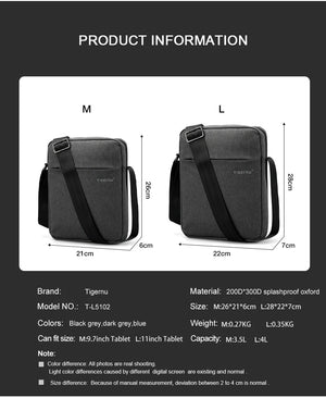 TIGERNU L5102 Lightweight Waterproof Cross Body and Messenger Bag