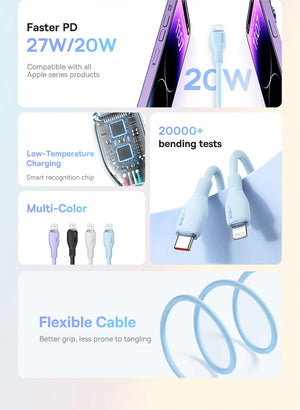 BASEUS Pudding Series 20W USB-C to Lightning Fast Charging Cable