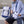 Blue and white waterproof detachable crossbody messenger backpack with front zip pockets