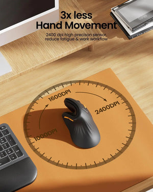 PROTOARC EM11 Rechargeable Bluetooth Wireless Vertical Trackball Mouse