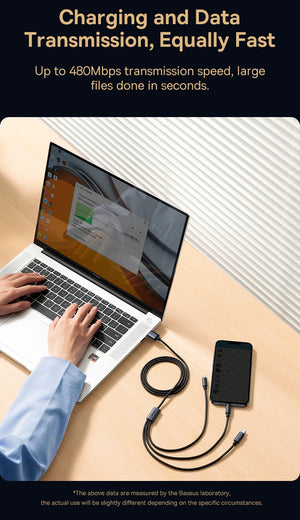 BASEUS Minimalist Series 3in1 Fast Charging Data Cable