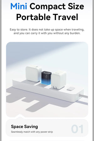 ESSAGER Mini 10W USB Charger Set with Fast Charge Adapter - White
