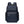 Blue waterproof travel backpack with front compartment, top handle, and side straps