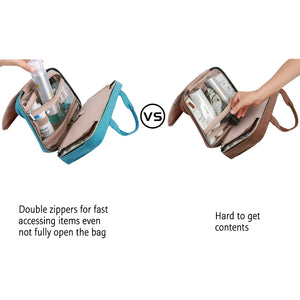 BAGSMART Lightweight Waterproof Cosmetic and Toiletries Bag