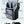 Grey and black travel backpack with multiple compartments and zippered pockets