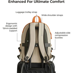 BAGSMART Large Capacity Waterproof Travel Backpack with Toiletry Bag