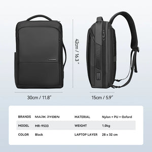 MARK RYDEN MR9533 Lightweight Waterproof Compact Backpack with USB Charging Port