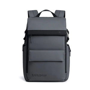 ARCTIC HUNTER waterproof travel backpack, dark gray front pocket, top handle and zippers