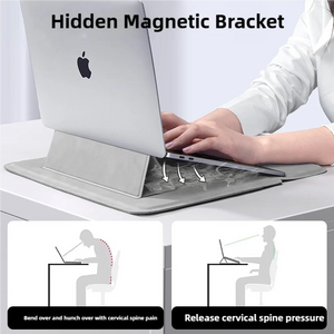 TAIKESEN Adjustable Lightweight Magnetic Laptop and Tablet Sleeve with Stand