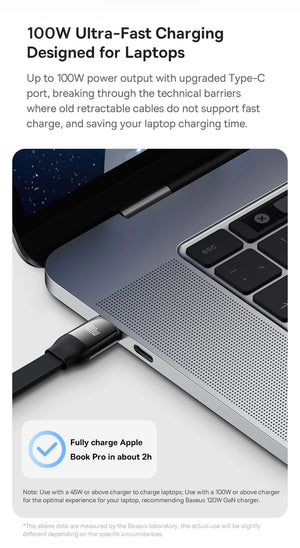 BASEUS Bright Mirror Series 2 Retractable 3in1 Fast Charging Data Cable