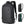 Black compact waterproof backpack with front vertical zipper pocket and top handle