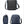 Blue compact waterproof messenger bag with front pocket and curved zip pulls