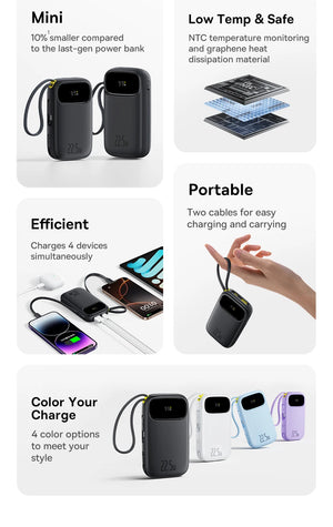 BASEUS QPow3 Digital Display Power Bank with Built-In Cable