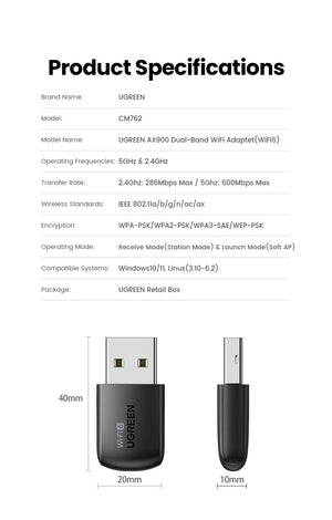 UGREEN CM762 Bluetooth Adapter and USB Dongle