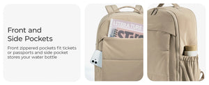 BAGSMART Large Capacity Waterproof Travel Backpack with Shoe Compartment