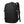 Black expandable travel backpack with front pocket, zippers, and side handle