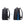 Black waterproof travel backpack, rear view with blue accent panel and padded straps