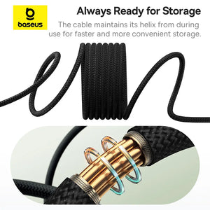 BASEUS Tungsten Gold 20W Type-C to Lightning Magnetic Coiled Charging Cable