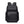 Black waterproof travel backpack with front zip pocket and top carry handle.