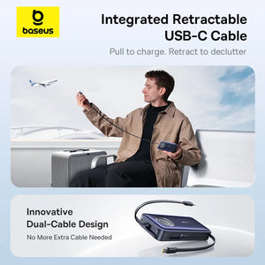 BASEUS EnerCore CR11 Power Bank with Built-In Retractable Cable