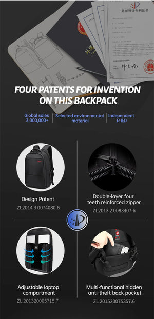 TIGERNU B3032A Large Capacity Waterproof Travel Backpack