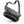 Black waterproof crossbody bag with adjustable shoulder strap and front flap