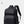 Black waterproof travel backpack with front latch pocket and two-tone paneling