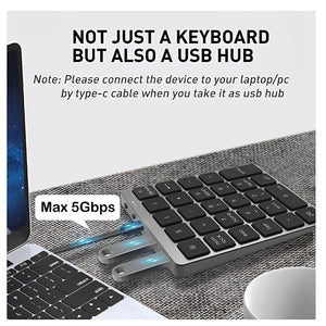JOMAA Mini Rechargeable Bluetooth Wireless Numeric Keypad