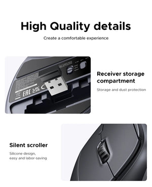 UGREEN M571 Dual-Mode Ergonomic Vertical Bluetooth Wireless Mouse