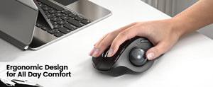 PROTOARC EM01 Ergonomic Rechargeable Bluetooth Wireless Trackball Mouse