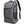 Grey waterproof travel backpack with front zipper pocket and padded shoulder strap