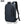 Blue compact waterproof backpack with front pocket, side strap, and USB port panel