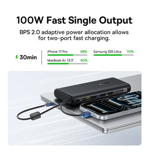 BASEUS EnerFill FC41 Digital Display Power Bank with Dual Cable