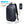 Blue waterproof travel backpack with USB charging port, padded back and shoulder straps