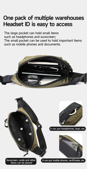 TIGERNU S81166 Urban Lightweight Compact Waterproof Crossbody Bag