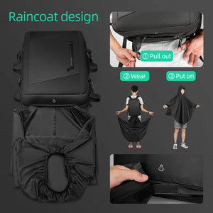 MARK RYDEN MR9299 Expandable Waterproof Travel Backpack with USB Charging Port