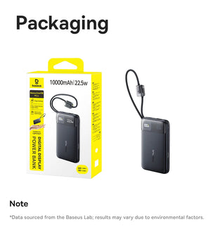BASEUS EnerFill FC11 Digital Display Power Bank with Built-In Cable
