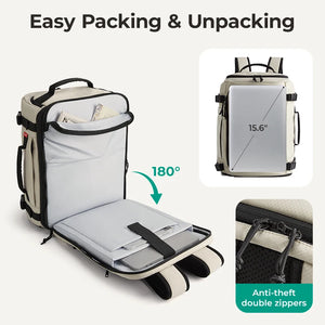 BAGSMART Expandable Large Capacity Waterproof Travel Backpack