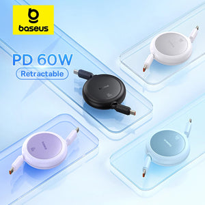 BASEUS Free2Pull 60W Retractable USB-C to USB-C Fast Charging Cable