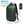 Green waterproof travel backpack with USB charging port, padded back and straps