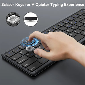 AUSDOM Sofkeys Air3 Foldable Rechargeable Bluetooth Wireless Keyboard