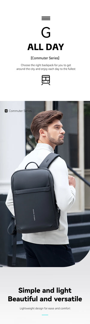 MARK RYDEN MR1113 Lightweight Waterproof Compact Backpack with USB Charging Port