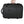 Black travel backpack with top handle, front zip pocket, and locking clips
