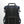 Navy roll-top travel backpack with luggage hanging strap on front view