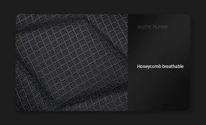 Black honeycomb breathable fabric texture on waterproof crossbody bag