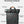 Black expandable roll-top travel backpack front view with side pockets and front zip