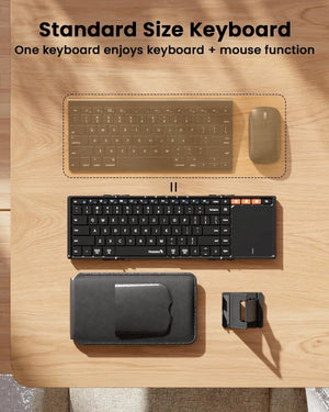 PROTOARC XK01 Foldable Rechargeable Wireless Keyboard with Touchpad