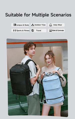 TIGERNU B9831 Expandable Vacuum Compression Waterproof Travel Backpack with Pump