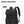 Black compact commuter backpack with top flap pocket, dual handles, and front zipper