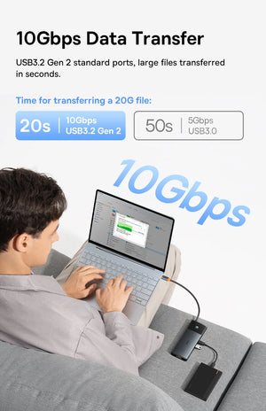 BASEUS Metal Gleam Series 10in1 USB-C Multiport Adapter and USB Hub